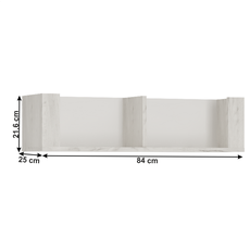Polica typ 62, biela craft, ANGEL