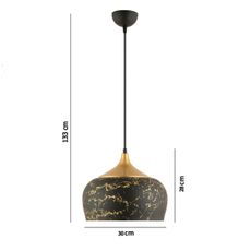 Závesný luster na lanku MONZA 1xE27/40W/230V pr. 30 cm čierna/bronzová