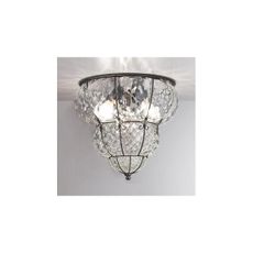 SIRU- Stropné svietidlo CLASSIC 3xE14/40W/230V pr. 25 cm číra/čierna benátske sklo
