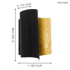 Eglo 98759 - Nástenné svietidlo FALICETTO 1xE27/40W/230V