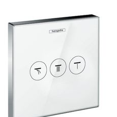 Ventil Hansgrohe Showerselect Glass bez podomietkového telesa biela / chróm 15736400