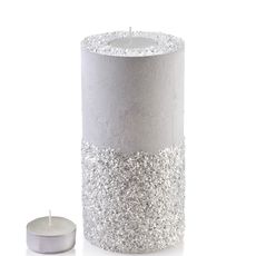 Mondex Střední moderní svícen Diament 24 cm bílý