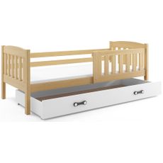 Posteľ KUBO 1 200x90 Borovica - Biela