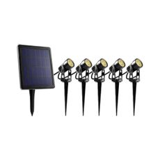 Retlux - SADA 5x LED Vonkajšia lampa so solárnym panelom LED/4000 mAh IP44
