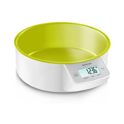 Sencor - Digitálna kuchynská váha 2xAAA biela/zelená