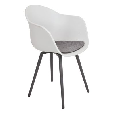 Sivá plastová záhradná stolička Zara – Garden Pleasure