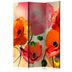 Paraván Velvet Poppies Dekorhome 135x172 cm (3-dielny)