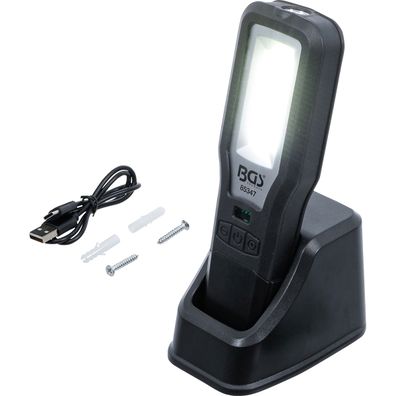 Pracovná COB LED lampa BGS 85347 | sklopná | s nabíjacou stanicou