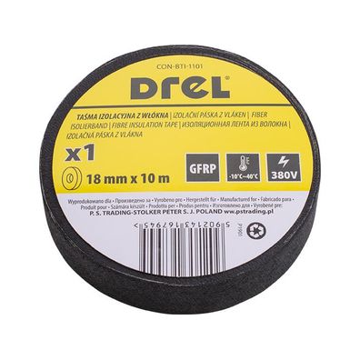 Drel Izolačná páska z vlákna do 380 V 18 mm x 10 m čierna