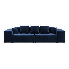 Modrá zamatová pohovka 320 cm Rome Velvet - Cosmopolitan Design