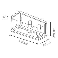 Spot-Light 9154374 - Stropné svietidlo KAGO 3xE27/60W/230V matný dub
