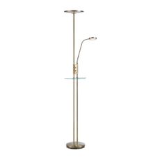 Voľne stojacia LED lampa v mosadznej farbe Markslöjd Friend Uplight