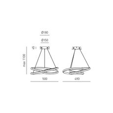 Gea Luce DIVA S P TITANIO-LED Stmievateľný luster na lanku DIVA 43W/230V antracit