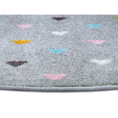 Hanse Home , Detský koberček Adventures 105952 Grey kruh, 100x100 (priemer) kruh, šedá, detská izba