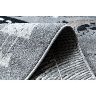 Dywany Łuszczów , Detský kusový koberec Fun Route Street animals grey, 200x290, šedá, detská izba