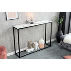 Konzolový stolík Elegance 110 cm so vzhľadom bieleho mramoru