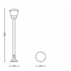 Philips 15383/30/16 - Vonkajšia lampa MYGARDEN CREEK 1xE27/60W/230V čierna