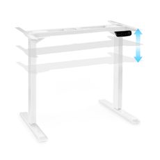 OneConcept Multidesk Comfort, výškovo nastaviteľný písací stôl, elektrický, výška 62 – 128 cm, biely