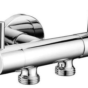 Dvojventil SAT pre prívod vody G1/2 x 3/8 x 3/8 chróm 1209-04-B