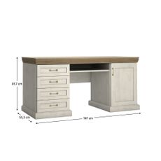 KONDELA Royal B1 pc stôl sosna nordická / dub divoký