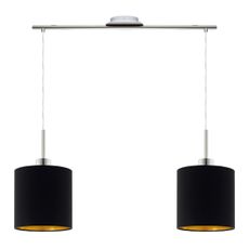 Eglo - LED  Luster na lanku TUNJA 2xE27/60W/230V čierna