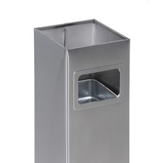 Odpadkový kôš s popolníkom a vnútornou nádobou, 11,5 l, nerez
