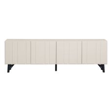 Krémový TV stolík z borovicového dreva 181x56 cm Miller - WOOOD