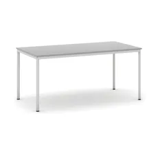 Jedálenský stôl, 1600 x 800 mm, sivá podnož, sivá