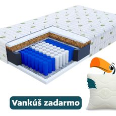 Wilsondo Taštičkový pružinový matrac Hunt 100x200 s kokosom