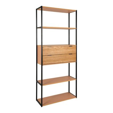 Knižnica v dekore jaseňa v prírodnej farbe 84,5x200 cm Minato – House Nordic