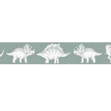 Marburg Umývateľná bordúra DINOSAURI na stenu do detskej izby Zvoľte farbu: Tmavo zelená