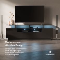 Blumfeldt Perth Lowboard, TV skrinka, 150 x 35 x 50 cm, LED