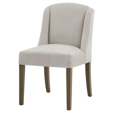 Estila Luxusná moderná jedálenská stolička Lucia s čalúnením v oblačnej sivej farbe s drevenými nožičkami 52 cm