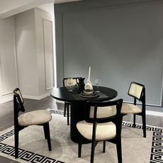 Bell - Black, súprava jedálenského stola 100cm a stoličiek