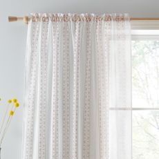 Biela/ružová záclona 140x229 cm Floral Stripe – Catherine Lansfield