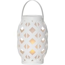 Biely lampáš Star Trading Flame Lantern, výška 23 cm