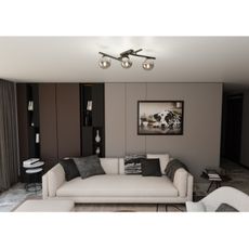 Stropné svietidlo SMART 3xE14/10W/230V čierna/šedá