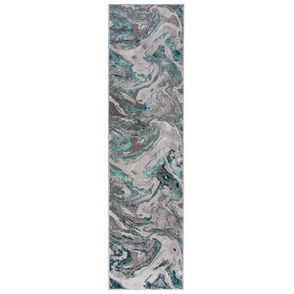 Flair Rugs koberce Behúň Eris Marbled Emerald - 60x230 cm