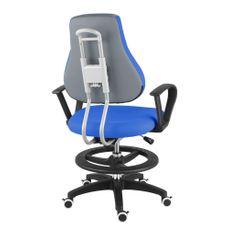 Detská rastúca stolička Neoseat KINDER — látka, sivá/modrá