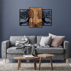 Doplnok na stenu s motívom Tree Love z masívneho dreva