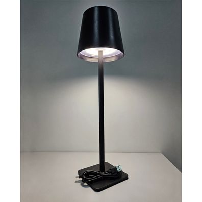 LED stmievateľná dotyková stolná lampa LED/5W/5V USB 1200 mAh čierna