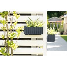 NABBI DDEF600W samozavlažovací plastový balkónový kvetináč 58 cm sivý kameň