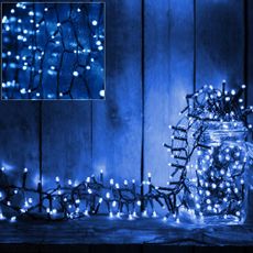Vianočné LED osvetlenie 10,5 m | modrá 160 LED