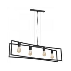Luster na lanku TUNJA 4xE27/60W/230V čierna
