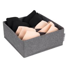 Sivý organizér do zásuvky s priehradkami Bigso Box of Sweden Drawer, 29 x 11 cm