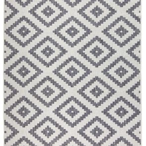 NORTHRUGS - Hanse Home koberce Kusový koberec Twin-Wendeteppiche 103132 grau creme – na von aj na doma - 80x150 cm