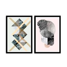 Wallity Súprava nástenných obrazov Profitola 36x51 cm 2 ks biela/sivá