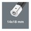 Wera 078683 Kľúčový nástavec - otvorený kľúč 30 mm. Typ 7780, tvar D (14 x 18 mm)