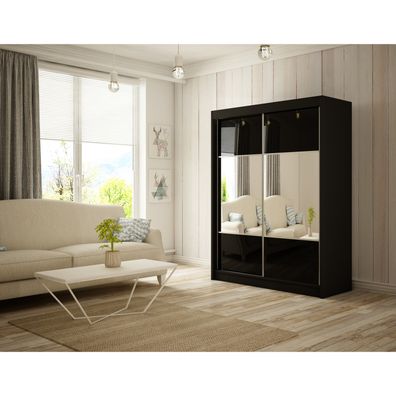 Kvalitné Šatníková Skriňa Rico 150 cm Biela Biely mat