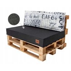 Golden Garden Paletové sedenie GG38 podsedák a vankúš 120cm x 80cm x 15cm sivá vzor café